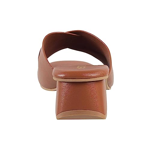 Image of Metro Women's Faux Leather Formal Block Heel Fashion Sandals