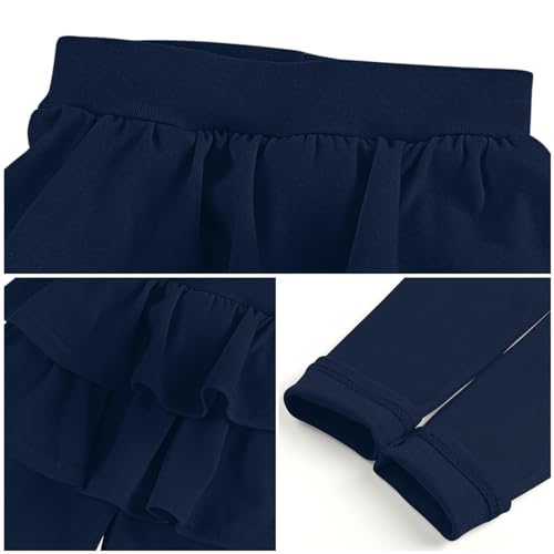 BOOPH Little Girls Leggings with Ruffle Tutu Skirts Kids Footless Tights Uniform Pants4
