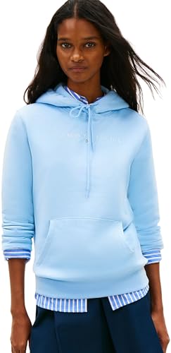 Tommy Jeans Tjw Reg Linear Hoodie Dw0dw17324 Sweat à Capuche, Blue (Light Powdery Blue), M Femme