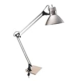 V-LIGHT Architect-Style CFL Swing-Arm Task Lamp with Non-Skid Table/Desk Clamp, Brushed Nickel...