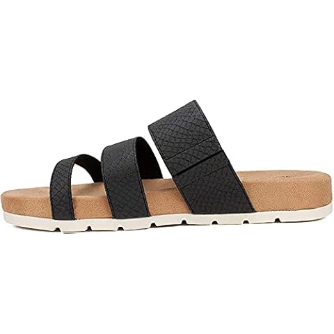 CLIFFS BY WHITE MOUNTAIN Women's Teona Slide Sandal, Black, 7 UK Cover