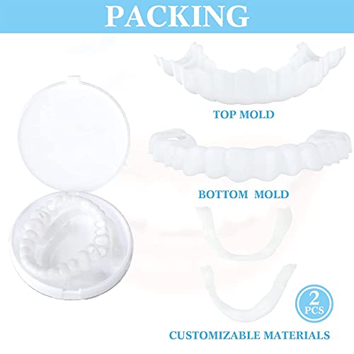 Fake Teeth,Veneers Teeth For Women And Men Used To Cover Missing, Material, Irregular,Teeth（2Pc） #TOP2