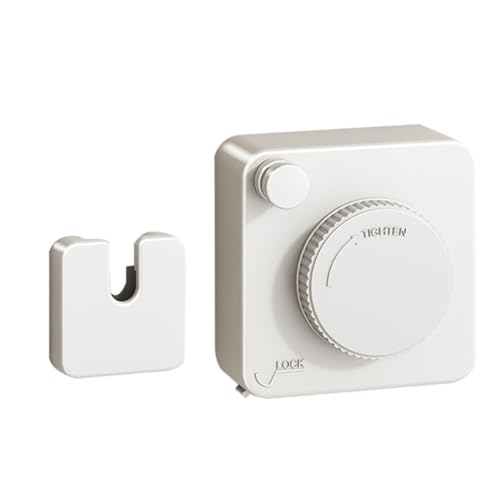 Cuerda de secado de ropa – Cordón retráctil para ropa de 15 pies para interiores y exteriores, tendedero resistente con soporte adhesivo en la pared, cuerda de secado retráctil ajustable para
