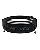 Waterfly Running Belt Bum Bag: Breathable Slim Waist Bag Phone Holder with Marathon Number Clip for Runners Jogging Exercise - Anti Theft Travel Wallet for Women Men Waistband Black