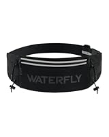 WATERFLY Laufgürtel für Handy Lauftasche Joggen: Lauf Hüfttasche Herren Damen mit 3 Taschen Jogging Bauchtasche Handytasche Triathlon Startnummernband Laufgurt Marathon Running Belt mit Nummernhalter