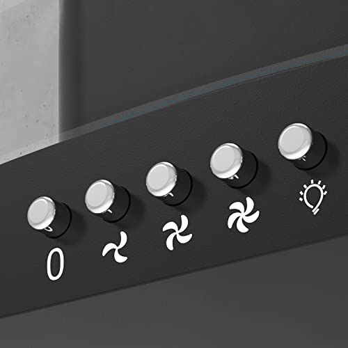 CIARRA-CBCB6506B-Campana-Extractora-Cristal-60cm-650-mh-Clase-A-3-Velocidades-Evacuacion-al-Exterior-y-Recirculacion-Interna-por-Filtro-de-Carbon-CBCF004-Negro