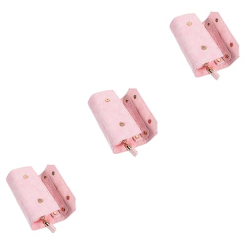 Garneck 3piezas Organizador De Joyas Enrollable Estuche De Almacenamiento Para Collares Pendientes y Pulseras Para Viajes Multifuncional y Portátil