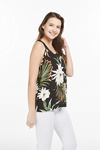 Image of Family Matching Hawaiian Clothes, Wispy Cereus Black | Lightweight 100% rayon • Family matching outfits • Tropical floral print • Beach vacations • Luaus • Cruises • Family photos