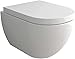 Produktbild Alpenberger Toilette mit WC-Sitz ohne Spülrand I Wand-Toilette Lotuseffekt mit Softclose WC-Sitz I WC-Deckel Abnehmbar I Komplett-Set fürs Bad aus Keramik I Toilette WandmontageI Made in Europa