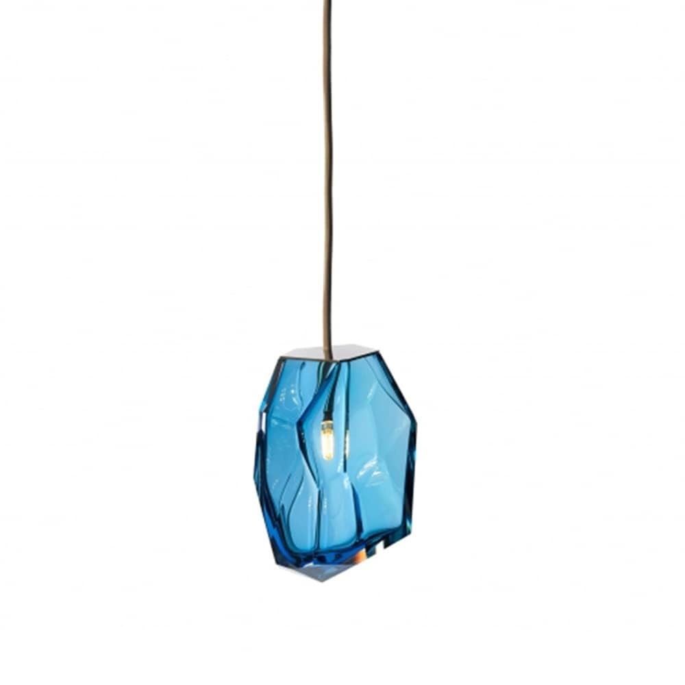 Lámpara colgante de techo en cristal de alta pureza y diseño rústico exclusivo