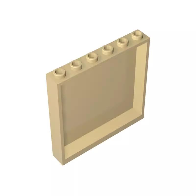 Gobricks 59349 Door Panel 1x6x5 10 Pieces GDS-773 Compatible with Lego Building Blocks Color:Tan