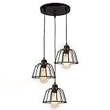 💡【Einstellbarer Draht & Metallmaterial】Der Lampenschirm besteht aus stabilem und sicherem Metallmaterial. Je nach Installations- und Dekorationsanforderungen kann die Länge des Drahtes angepasst werden. Die versetzte Höhe sieht optisch besser aus.