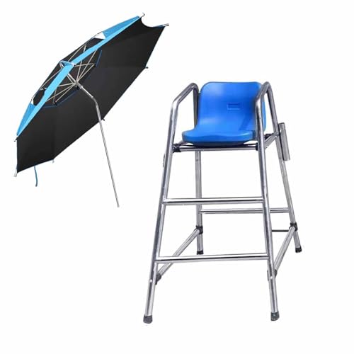 Genérico Escaleras para Piscinas, Silla Salvavidas de Acero Inoxidable, Puesto de observación para socorristas, Playa, Piscinas, cancha de Tenis, árbitro, socorristas Altos, Silla de observación de a