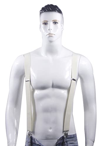 Image of Adjustable Elastic Suspenders for Men's and Women's with X Back Suspenders for Casual & Formal