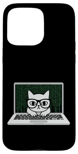 Funny Coding Cat Computer Tech �\�t�g�E�F�A�J���҃G���W�j�A �X�}�z�P�[�X iPhone 15 Pro Max �p
