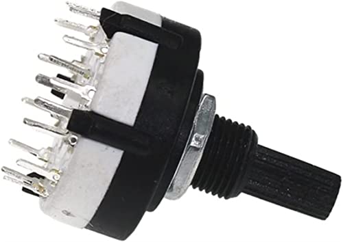 Interrupteur rotatif RS26 à 2 pôles et 6 positions pour commutation électronique, 100 pcs