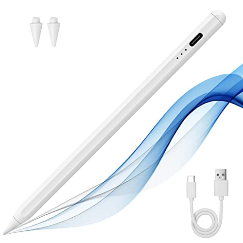 Aniyoo Stylus Stift für iPad/iPad Mini/iPad Air/iPad Pro 11 & 12,9 Zoll (2018~2022), Guter Ersatz für Apple Pen Pencil für iPad mit Palm Rejection, Neigungsempfindlichkeit, Wird magnetisch befestigt Cover