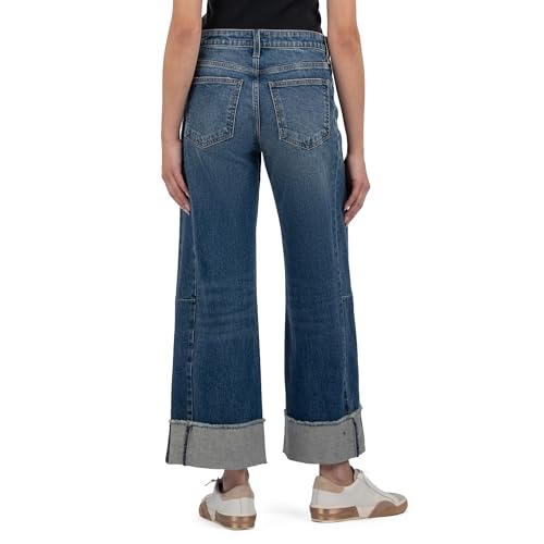 KUT from the Kloth Women's Meg High-Rise Fab Ab Wide Leg Roll Up3