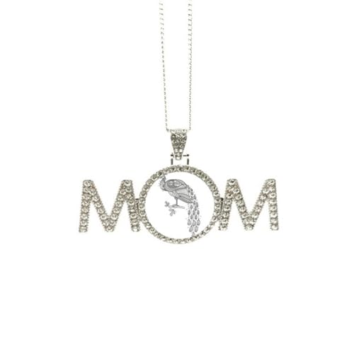 Collier coloré fête des mères peinture oiseau, cadeau maman et grand-mère