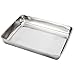 Teglie da Forno,Teglia Acciaio Inox,Teglia rettangolare,vassoio teglia antiaderente,Non tossica e Sana,Lavabile in Lavastoviglie,per pane,brownie,lasagne,biscotti,30*25*5cm