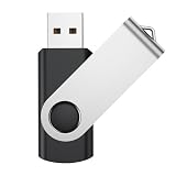 JUANWE 16GB USB Flash Drive Thumb Drives USB 2.0 Foldable 360°Swivel USB Storage Flash Drive Memory Sticks, Jump Drive Mutipack Pen Drive Zip Drive Flashdrive for PC/Tablet, Black