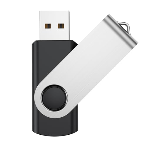 JUANWE 32GB USB Flash Drive Thumb Drives 2.0 Flashdrive Memory Sticks Fat32 Jump Drive for Laptop Backup Zip Drive Memoria Storage Sticks Pendrive- Black