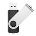 JUANWE 16GB USB Flash Drive Thumb Drives USB 2.0 Foldable 360°Swivel USB Storage Flash Drive Memory Sticks, Jump Drive Mutipack Pen Drive Zip Drive Flashdrive for PC/Tablet, Black