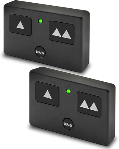 AXS1 3-Button Remote Transmitter Replacement for Automatic Gate Openers Compatible with Ghost Control Single and Double Opener Systems - 2Pack