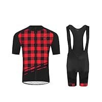 Completo Ciclismo Uomo Estate - Maglia Manica Corta E Pantaloncini Con Bretelle, Traspirante