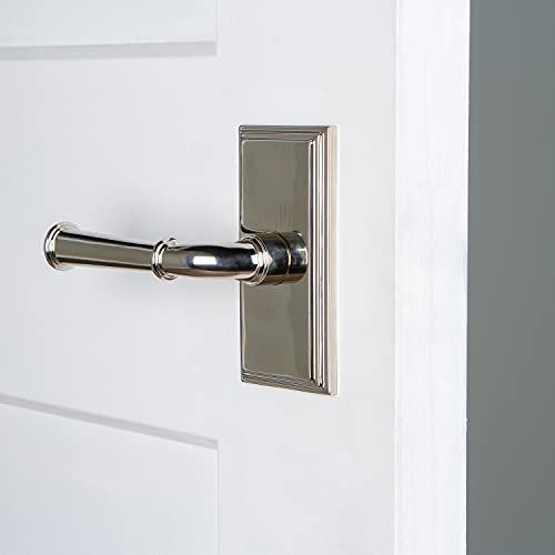 Image of Grandeur 825193 Carre Plate Double Dummy with Georgetown Lever in Polished Nickel