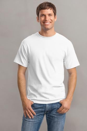 Hanes Big Men's Tagless ComfortSoft Crew Undershirt Tall 3-Pack, White, 4XLT4