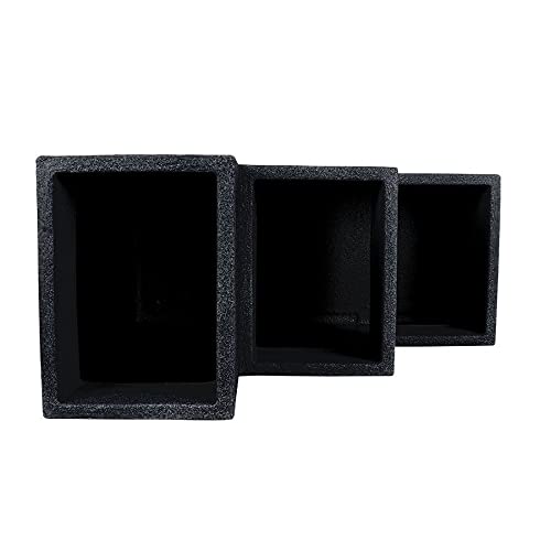 Spetebo Escalera de flores de tres niveles antracita - 60x59x27 cm - Macetero XXL de plástico para plantas, macetero, escalera para plantas, soporte para flores
