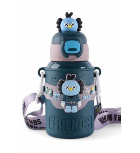 Image of KATTY MAO MY FIRST BESTFRIEND KIDS WATER BOTTLE -WATER BOTTLE FOR SCHOOL - SIPPER WATER BOTTLE FOR BOYS AND GIRLS,SPILL PROOF, PERFECT FOR SCHOOL AND PLAY, DURABLE (VIOLET)