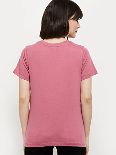 Image of Max Women's Cotton Regular Fit Printed Round Neck T-Shirt