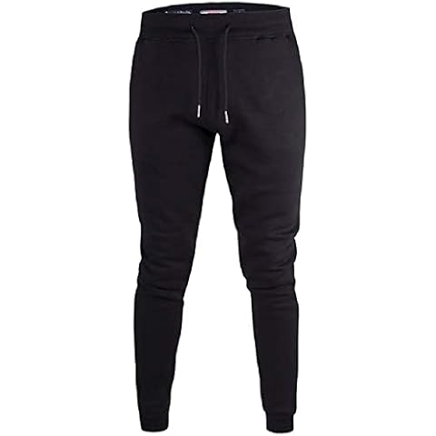D555 Men's Kingsize Black Cuffed Joggers Cover