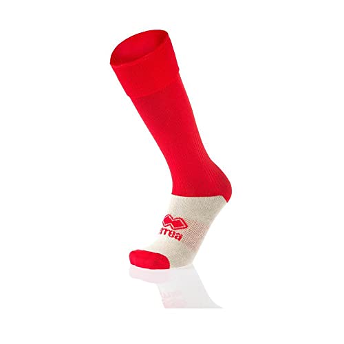Errea Con Piede Pi, Calzini Sportivi Unisex Bambini, Rosso, Taglia Unica