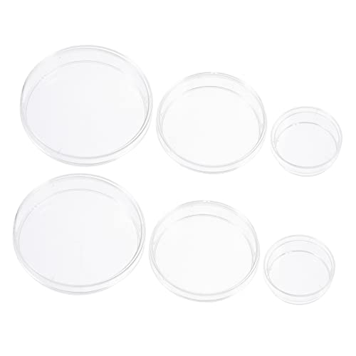 KICHOUSE Cell Culture Dishes 30pcs Plastic Petri Dishes with Lids for Laboratory Work