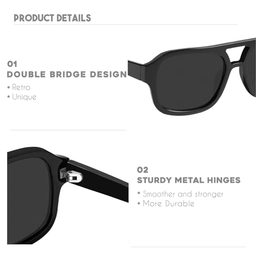 Image of mosanana Small Square Aviator Sunglasses for Women MS52362 | Retro Narrow Frame, UV400 Protection, Designed for Daily Outfits, Travel and Fashion Looks