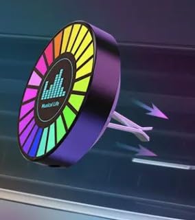Image of Car LED Air freshener. Multicolor led. Various mode selection to match your music selection. Comes with vent holder, desktop and magnetic plate. Enhance your car's ambiance or desktop appeal.