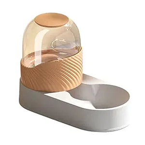 Ali Shipping Automatic Pets Food Dispenser Dog CAT Feeder Waterer AUTO Dish Bowl Drinking White Food Feeder