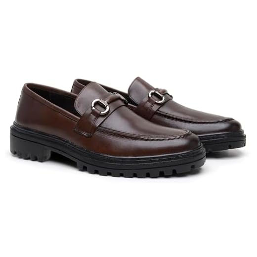 Turunelli Calçados Mocassim Masculino Alaska Bridão Prateado, Couro Bovino Legítimo, Palmilha Gel Conforto, Solado Dentado, Casual Elegante, Costura Artesanal, Numeração 37-44 (Café, BR, Adulto, Numérico, 41)