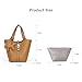 Kadynow Tote Bag for Women Vegan Leather Bucket Purse for Women Top Handle Handbag Shoulder Bag with Detachable Small Purse Yellow Brown