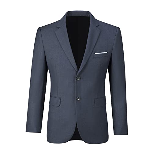 Image of Furuyal Men's Suits 3 Piece Slim Fit Suit Set,Two Button Wedding Business Tuxedo Solid Blazer Jacket Vest Pants with Tie