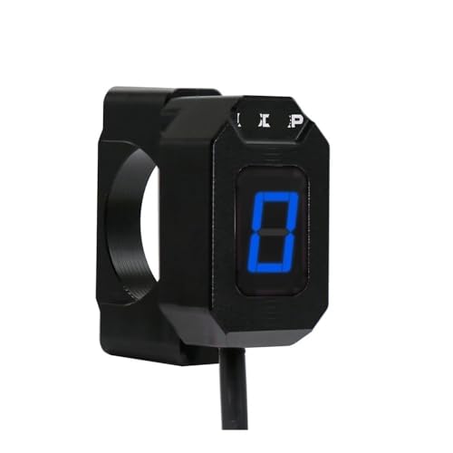 Indicateur de vitesse moto universel bleu à 6 rapports avec capteur magnétique ultra-mince