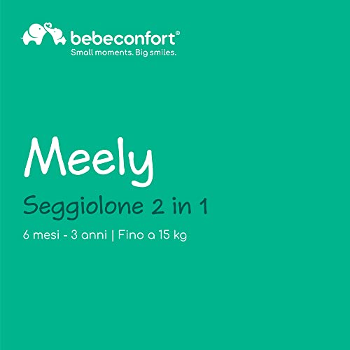 Bebeconfort Meely, Seggiolone Pappa Portatile 2 in 1 convertibile in Sedia Bambini, Seggiolone Evolutivo 6 Mesi-3 Anni (max. 15 kg), Leggero (3,3 kg), Facile da pulire, Cintura a 5 punti, Dark Grey - Immagine 1