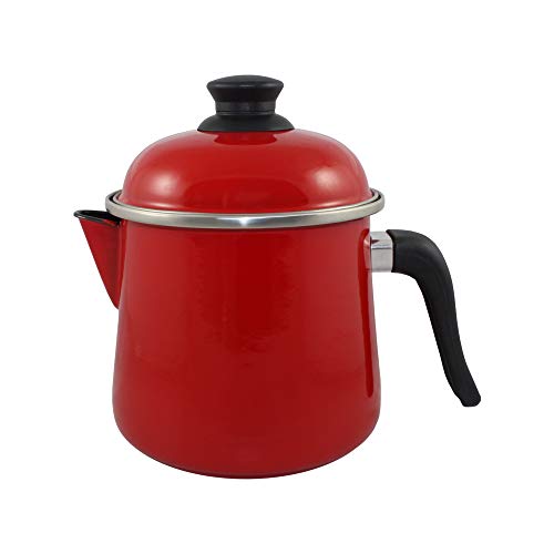 Leiteira bojuda 16 Esmaltada Vermelha - 2000 ml - Ewel