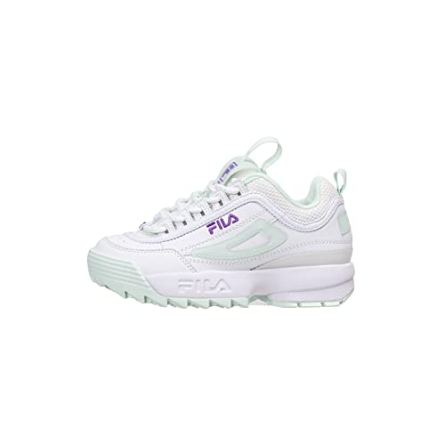 Fila Disruptor T Teens Zapatillas Niñas, White Hint Of Mint, 37 EU