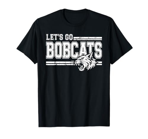 Vintage Bobcats High School Sports Team Spirit T-Shirt