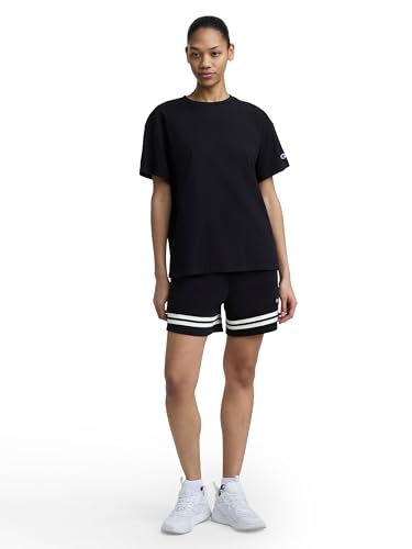 Image of Champion Women's Classic Short Sleeve Graphic T-Shirt, Loose Fit, Script Logo