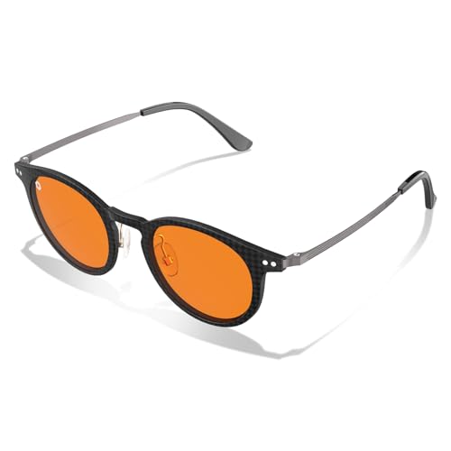 Image of ANYLUV Blue Light Glasses Men, Stylish Square Carbon Fiber Eyewear, Anti Eyestrain, Lightweight Mens Computer Gaming Glasses
